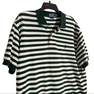 Polo Ralph Lauren Dark Green White Mesh Knit Short Sleeve Regular Fit Golf Shirt